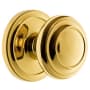 Grandeur Circulaire Solid Brass Rose Single Dummy Door Knob with Circulaire Knob Polished Brass
