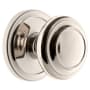 Grandeur Circulaire Solid Brass Rose Single Dummy Door Knob with Circulaire Knob Polished Nickel