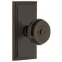 Grandeur Carre Solid Brass Rose Dummy Door Knob Set with Bouton Knob Timeless Bronze