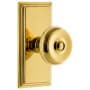Grandeur Carre Solid Brass Rose Dummy Door Knob Set with Bouton Knob Lifetime Brass