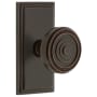 Grandeur Carre Solid Brass Rose Dummy Door Knob Set with Soleil Knob Timeless Bronze