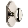 Grandeur Arc Solid Brass Passage Door Knob Set with Eden Prairie Knob and 2-3/8" Backset Polished Nickel