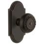 Grandeur Arc Solid Brass Single Dummy Door Knob with Parthenon Knob Timeless Bronze