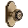 Grandeur Arc Solid Brass Single Dummy Door Knob with Parthenon Knob Vintage Brass
