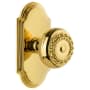 Grandeur Arc Solid Brass Single Dummy Door Knob with Parthenon Knob Lifetime Brass
