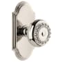 Grandeur Arc Solid Brass Single Dummy Door Knob with Parthenon Knob Polished Nickel