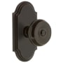 Grandeur Arc Solid Brass Single Dummy Door Knob with Bouton Knob Timeless Bronze
