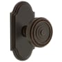 Grandeur Arc Solid Brass Single Dummy Door Knob with Soleil Knob Timeless Bronze
