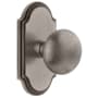 Grandeur Arc Solid Brass Dummy Door Knob Set with Fifth Avenue Knob Antique Pewter