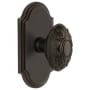 Grandeur Arc Solid Brass Dummy Door Knob Set with Grande Victorian Knob Timeless Bronze