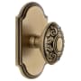 Grandeur Arc Solid Brass Dummy Door Knob Set with Grande Victorian Knob Vintage Brass