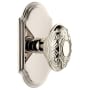 Grandeur Arc Solid Brass Dummy Door Knob Set with Grande Victorian Knob Polished Nickel