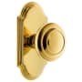 Grandeur Arc Solid Brass Passage Door Knob Set with Circulaire Knob and 2-3/4" Backset Lifetime Brass
