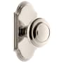 Grandeur Arc Solid Brass Passage Door Knob Set with Circulaire Knob and 2-3/4" Backset Polished Nickel