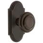 Grandeur Arc Solid Brass Passage Door Knob Set with Circulaire Knob and 2-3/4" Backset Timeless Bronze