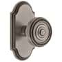 Grandeur Arc Solid Brass Passage Door Knob Set with Soleil Knob and 2-3/4" Backset Antique Pewter