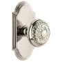 Grandeur Arc Solid Brass Passage Door Knob Set with Windsor Knob and 2-3/4" Backset Polished Nickel