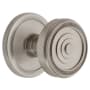 Grandeur Circulaire Solid Brass Rose Passage Door Knob Set with Soleil Knob and 2-3/4" Backset Satin Nickel
