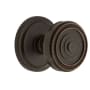 Grandeur Circulaire Solid Brass Rose Passage Door Knob Set with Soleil Knob and 2-3/4" Backset Timeless Bronze