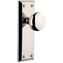 Grandeur Fifth Avenue Solid Brass Passage Door Knob Set with Fifth Avenue Knob and 2-3/4" Backset Polished Nickel