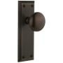 Grandeur Fifth Avenue Solid Brass Passage Door Knob Set with Fifth Avenue Knob and 2-3/4" Backset Timeless Bronze