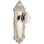 Grandeur Grande Victorian Solid Brass Rose Passage Door Knob Set with Circulaire Knob and 2-3/4" Backset Polished Nickel