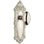 Grandeur Grande Victorian Solid Brass Rose Passage Door Knob Set with Eden Prairie Knob and 2-3/4" Backset Polished Nickel