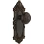 Grandeur Grande Victorian Solid Brass Rose Passage Door Knob Set with Windsor Knob and 2-3/4" Backset Timeless Bronze