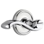 Grandeur Georgetown Solid Brass Rose Left Handed Passage Lever Set with Portofino Lever and 2-3/4" Backset Bright Chrome