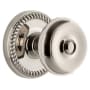 Grandeur Newport Solid Brass Rose Passage Door Knob Set with Bouton Knob and 2-3/4" Backset Polished Nickel