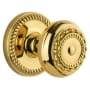 Grandeur Newport Solid Brass Rose Passage Door Knob Set with Parthenon Knob and 2-3/4" Backset Lifetime Brass