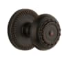 Grandeur Newport Solid Brass Rose Passage Door Knob Set with Parthenon Knob and 2-3/4" Backset Timeless Bronze