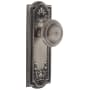 Grandeur Parthenon Solid Brass Rose Passage Door Knob Set with Circulaire Knob and 2-3/4" Backset Antique Pewter