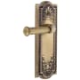 Grandeur Parthenon Solid Brass Rose Right Handed Passage Door Lever Set with Georgetown Lever and 2-3/4" Backset Vintage Brass
