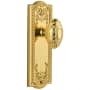 Grandeur Parthenon Solid Brass Rose Passage Door Knob Set with Grande Victorian Knob and 2-3/4" Backset Lifetime Brass