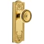 Grandeur Parthenon Solid Brass Rose Passage Door Knob Set with Soliel Door Knob Set and 2-3/4" Backset Lifetime Brass