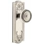 Grandeur Parthenon Solid Brass Rose Passage Door Knob Set with Soliel Door Knob Set and 2-3/4" Backset Polished Nickel