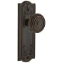 Grandeur Parthenon Solid Brass Rose Passage Door Knob Set with Soliel Door Knob Set and 2-3/4" Backset Timeless Bronze
