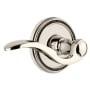 Grandeur Soleil Solid Brass Right Handed Passage Door Lever Set with Bellagio Lever and 2-3/4" Backset Polished Nickel