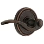 Grandeur Soleil Solid Brass Right Handed Passage Door Lever Set with Bellagio Lever and 2-3/4" Backset Timeless Bronze