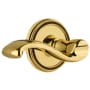 Grandeur Soleil Solid Brass Right Handed Passage Door Lever Set with Portofino Lever and 2-3/4" Backset Lifetime Brass