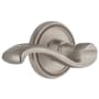 Grandeur Soleil Solid Brass Right Handed Passage Door Lever Set with Portofino Lever and 2-3/4" Backset Satin Nickel