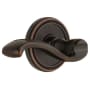 Grandeur Soleil Solid Brass Right Handed Passage Door Lever Set with Portofino Lever and 2-3/4" Backset Timeless Bronze