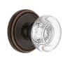 Grandeur Soleil Solid Brass Rose Passage Door Knob Set with Bordeaux Crystal Knob and 2-3/4" Backset Timeless Bronze