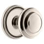 Grandeur Soleil Solid Brass Passage Door Knob Set with Circulaire Knob and 2-3/4" Backset Polished Nickel