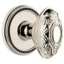 Grandeur Soleil Solid Brass Passage Door Knob Set with Grande Victorian Knob and 2-3/4" Backset Polished Nickel