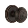 Grandeur Soleil Solid Brass Passage Door Knob Set with Windsor Knob and 2-3/4" Backset Timeless Bronze
