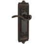Grandeur Windsor Solid Brass Rose Right Handed Passage Door Lever Set with Bellagio Lever and 2-3/4" Backset Timeless Bronze