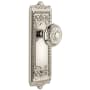 Grandeur Windsor Solid Brass Rose Passage Door Knob Set with Windsor Knob and 2-3/4" Backset Polished Nickel
