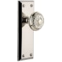 Grandeur Fifth Avenue Solid Brass Rose Privacy Door Knob Set with Windsor Knob and 2-3/4" Backset Polished Nickel